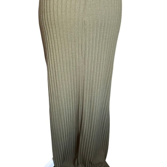 Haute Monde Olive Green Ribbed Bodycon Maxi Dress Size S - Picture 17 of 17